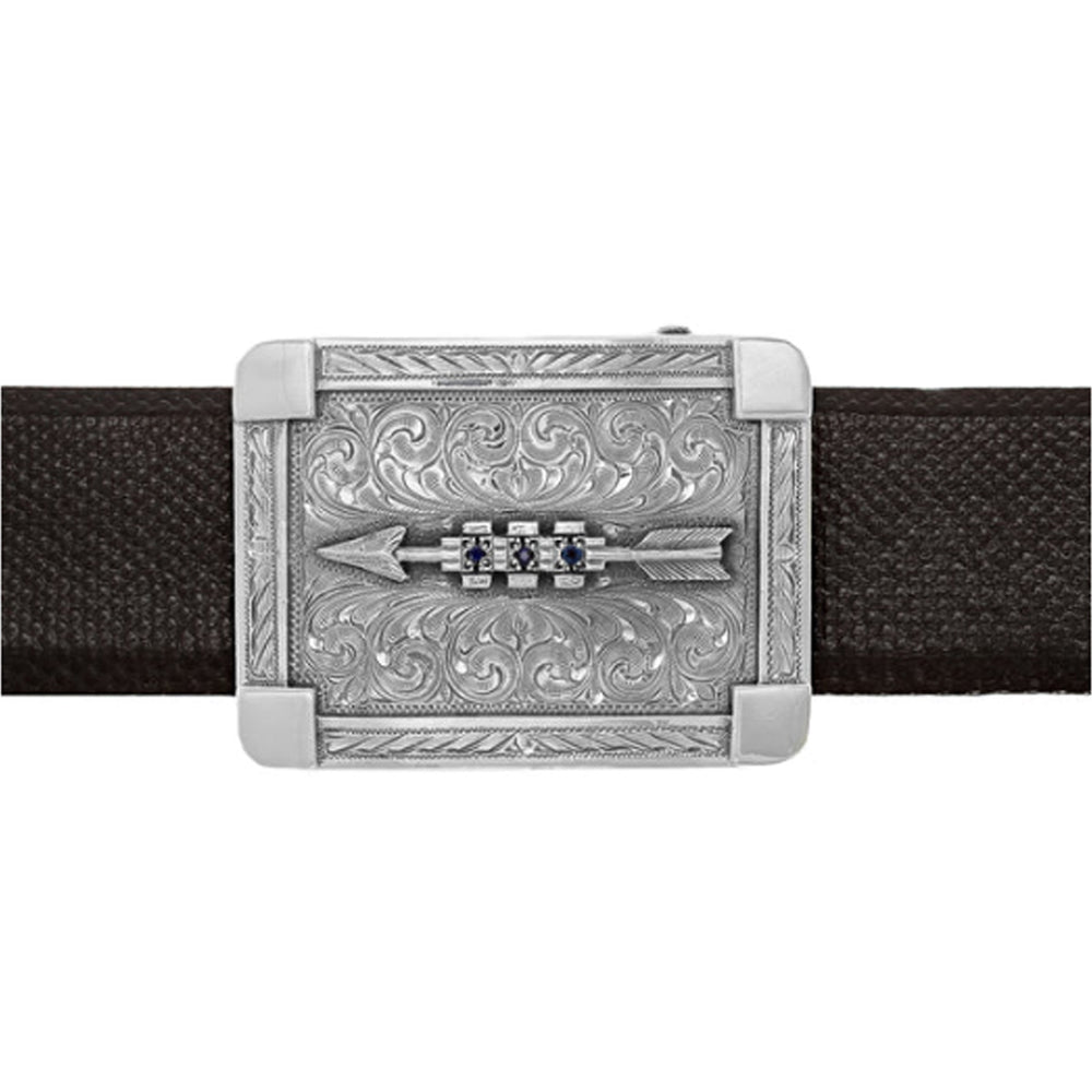 Morris 1806 Sterling Arrow & Sapphire Trophy Buckle