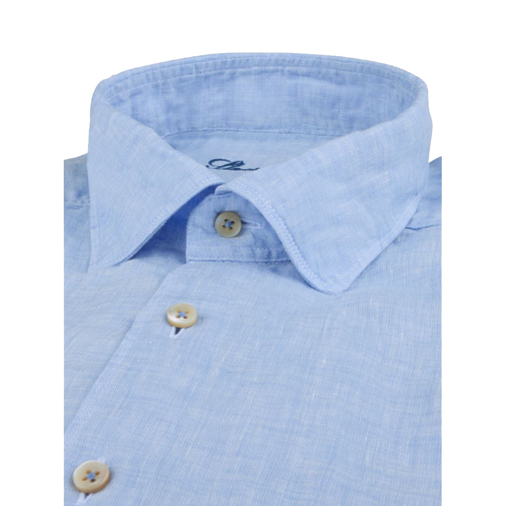 Light Blue Linen Sport Shirt