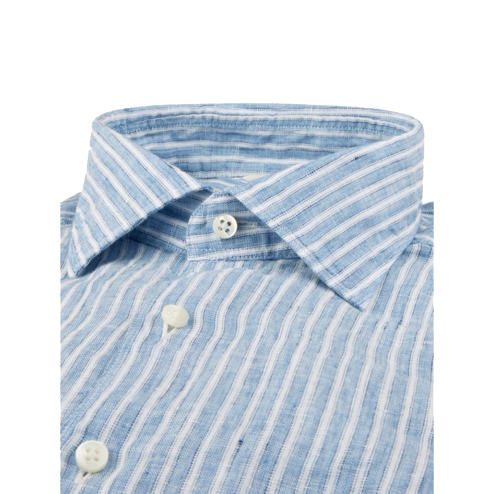 Blue Stripe Linen Sport Shirt