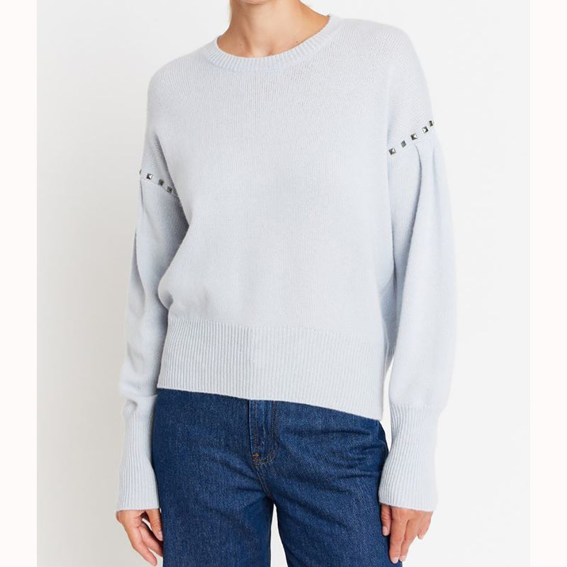 Stud Sleeve Pullover Sweater