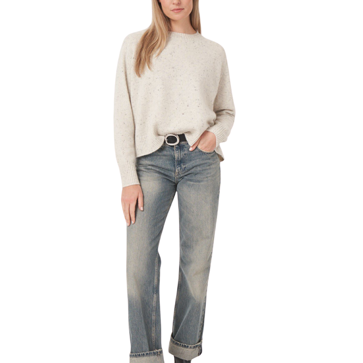 Organic Cashmere Sweater With Tweed Yarn