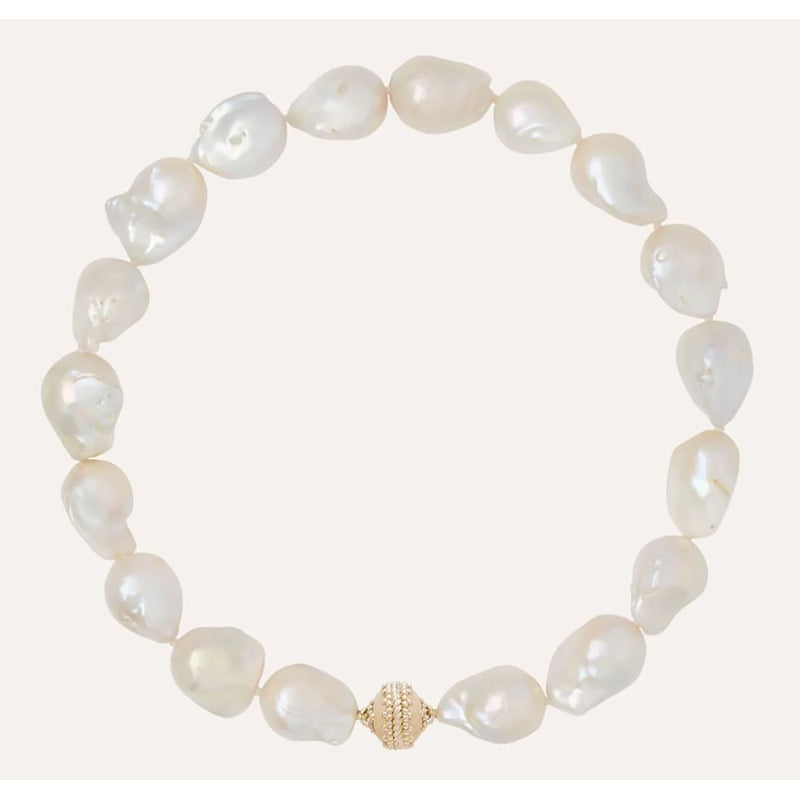 White Freshwater Baroque Pearl 20-25mm Necklace