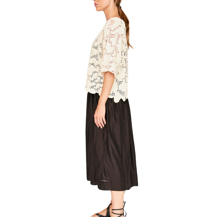 Fez Crochet Top in Natural