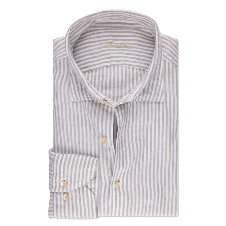 Grey Stripe Linen Shirt