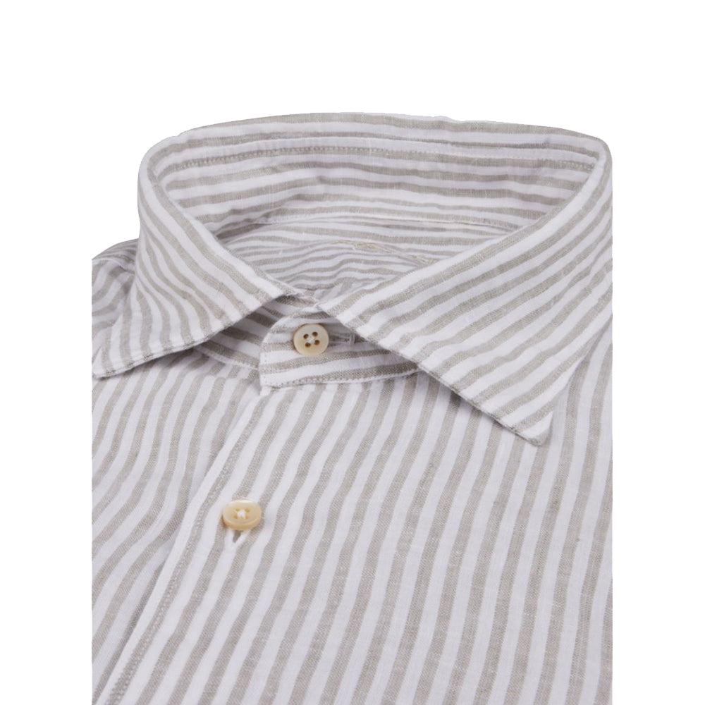 Grey Stripe Linen Shirt
