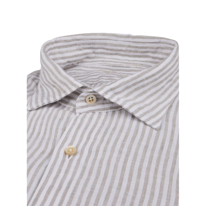 Grey Stripe Linen Shirt