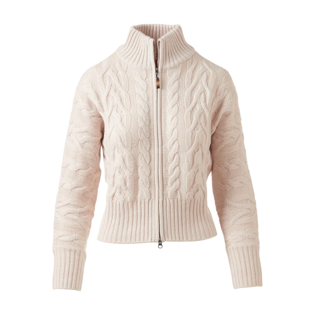 Luxe Cable Zip Cardigan