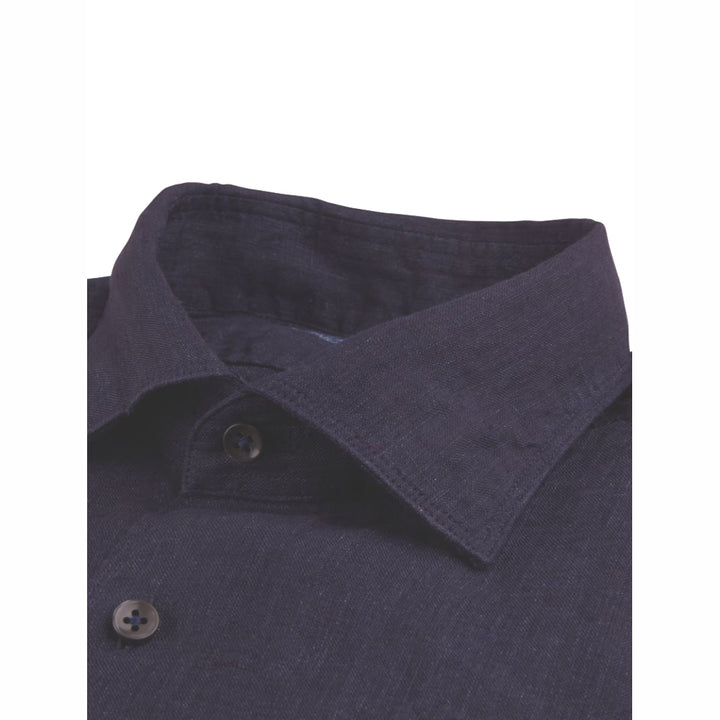 Navy Linen Sport Shirt