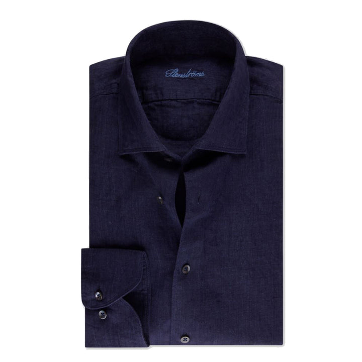 Navy Linen Sport Shirt