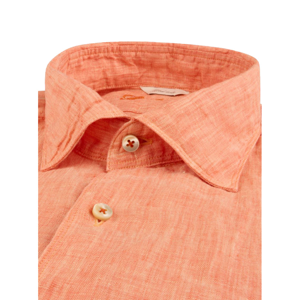 Orange Linen Sport Shirt