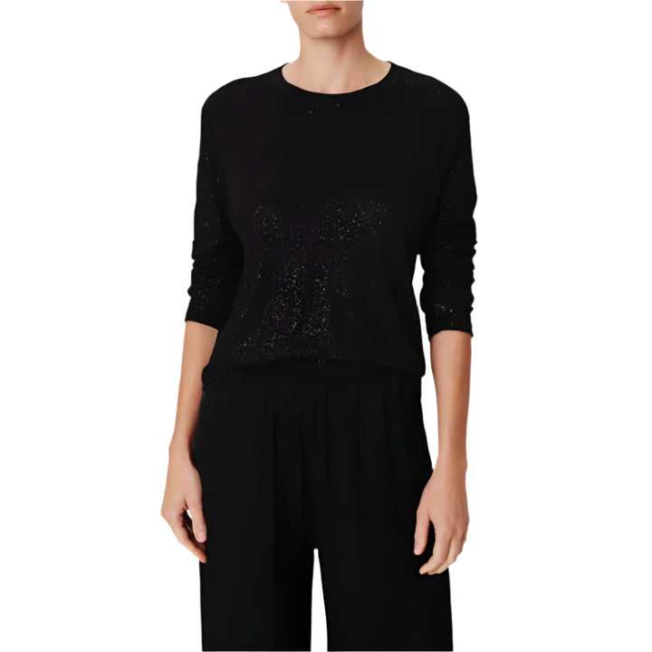 Slub Jersey L/S Crop Tee with Foil