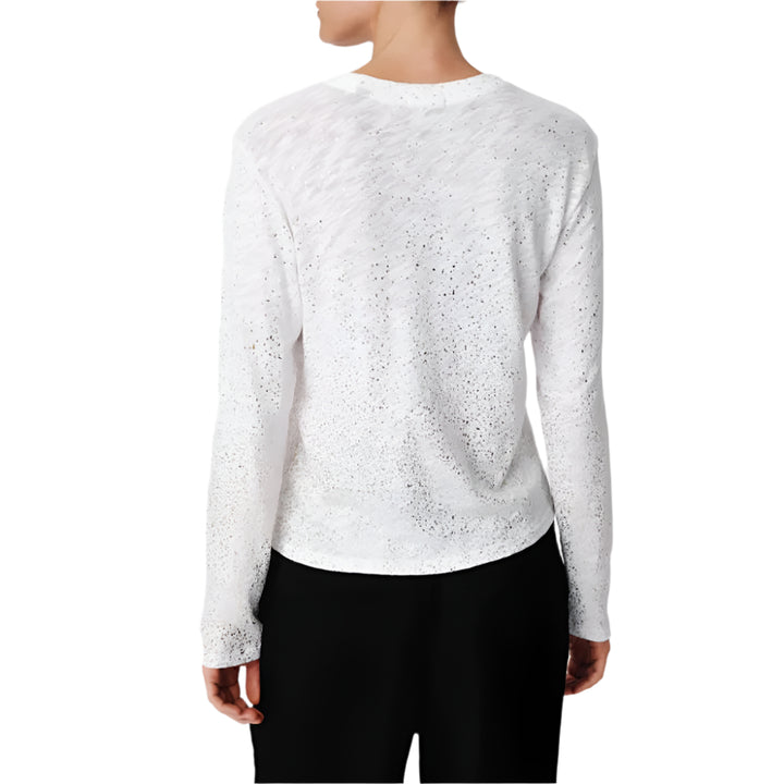 Slub Jersey L/S Crop Tee with Foil