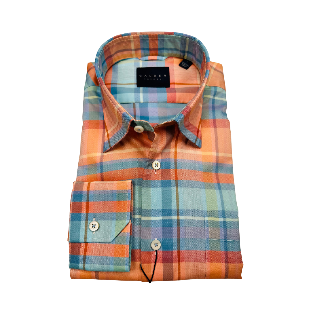 Panama Oxford Plaid - Papaya