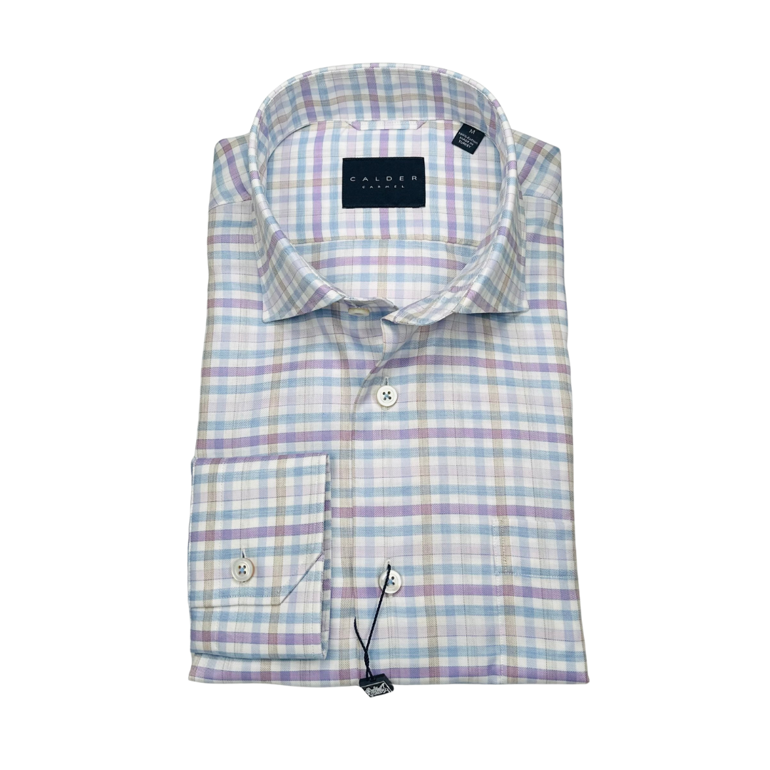 Melange Twill Check - Lilac