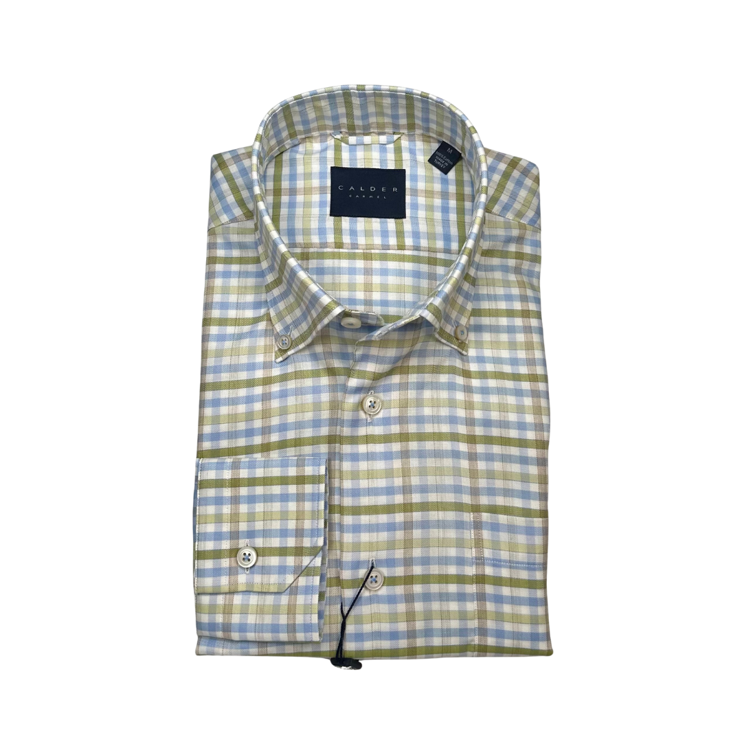 Melange Twill Check - Olive