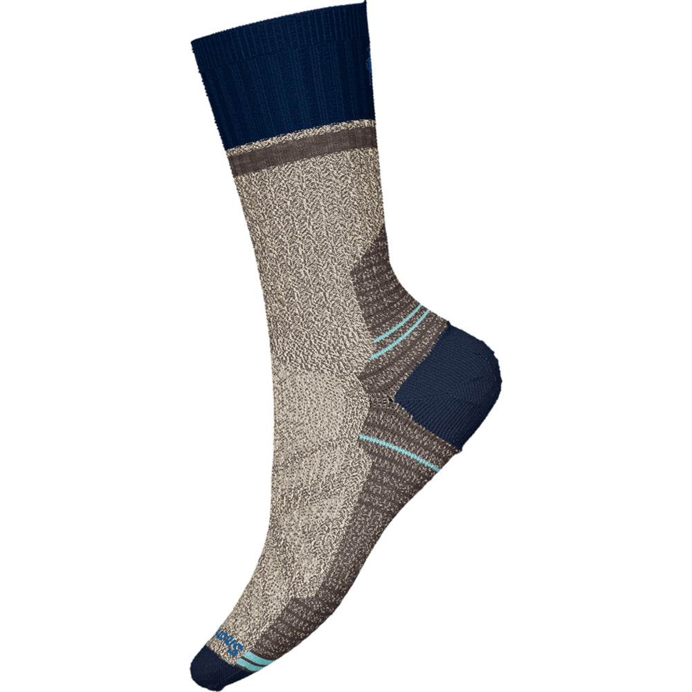 Hike Light Cushion Winding Trail Crew Socks - Taupe Natural Marl