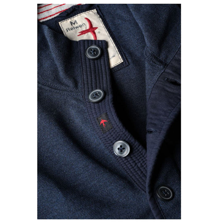 Pique Button Mock