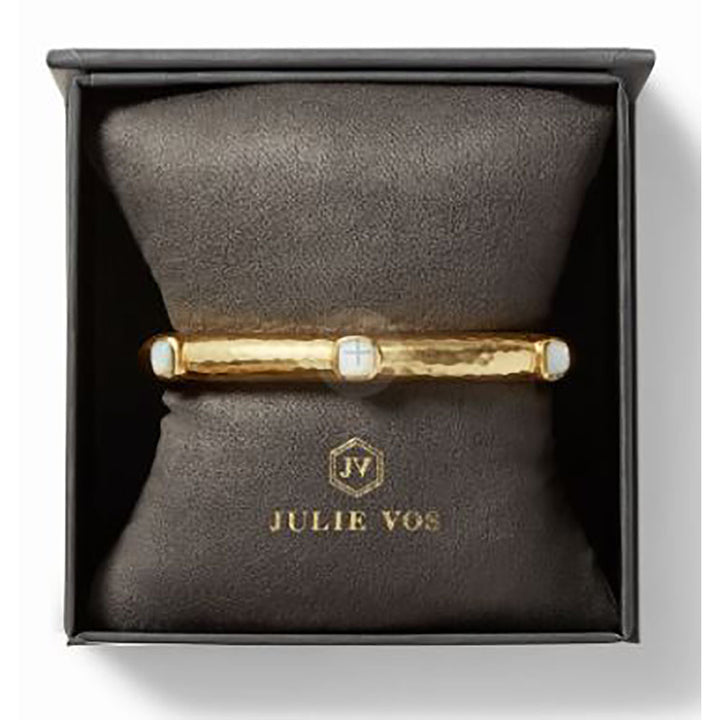 Catalina Hinge Bangle - Mother of Pearl