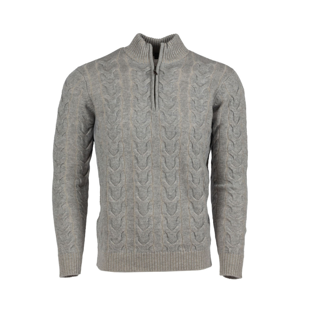 Kinross Plaited Cable 1/4-Zip