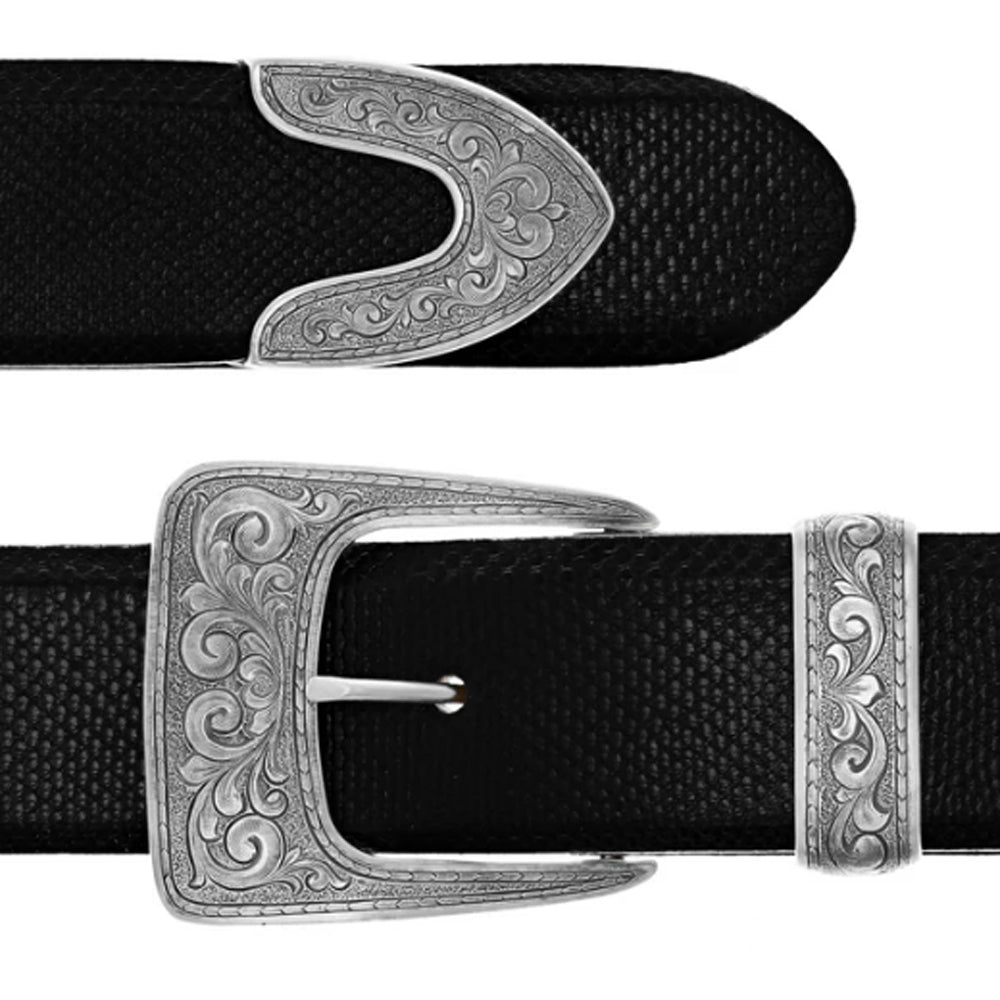 Clay 2018 Sterling Silver Engraved Buckle Set