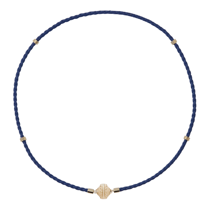 Aspen Braided Azure leather