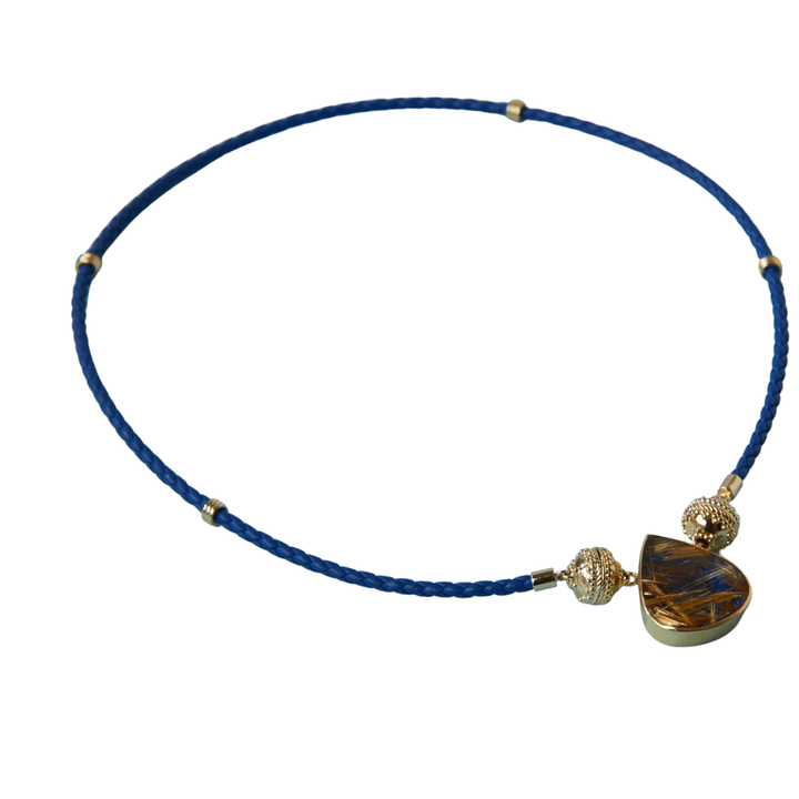 Aspen Braided Azure leather