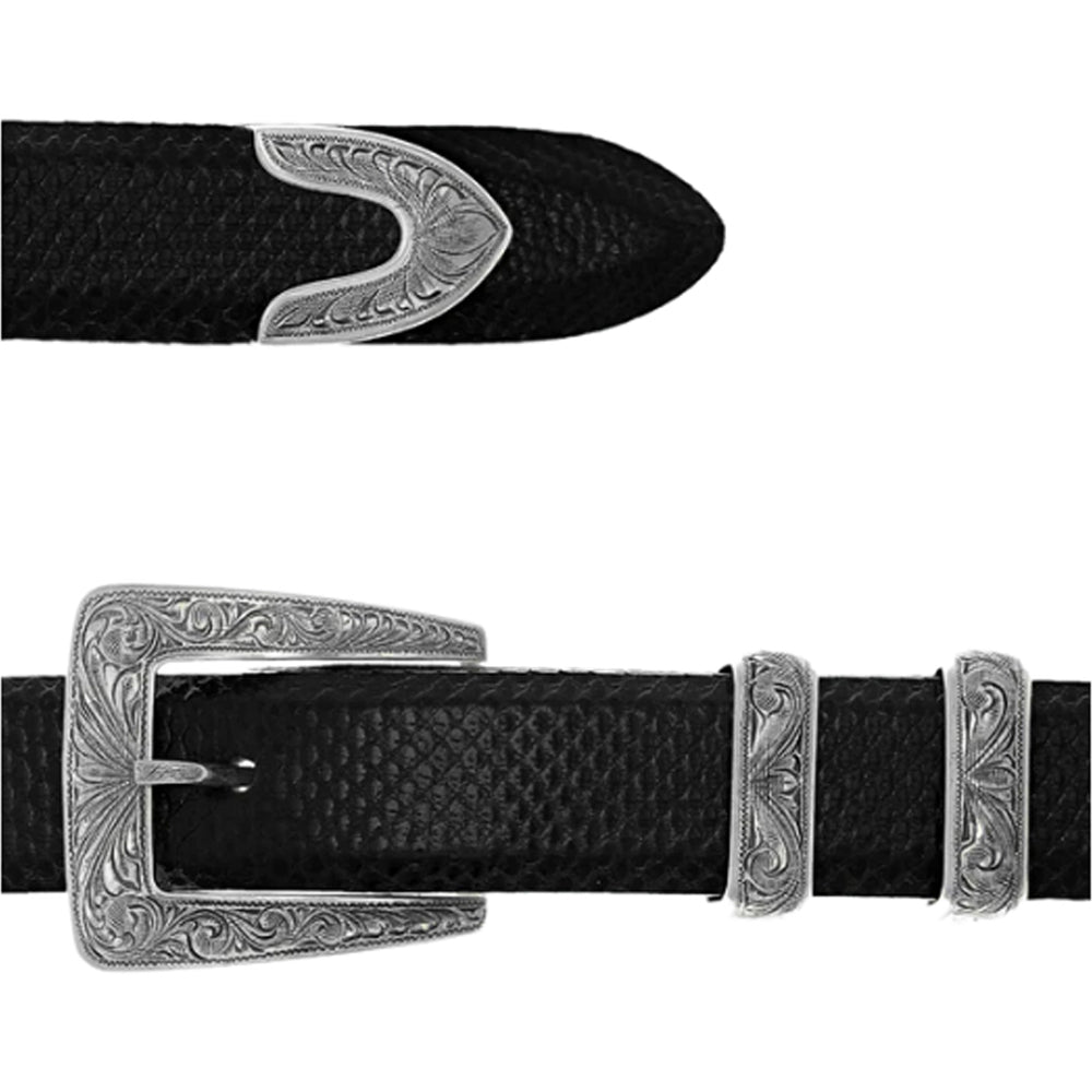 Cochran 1805 Sterling Silver Engraved Dress Buckle Set