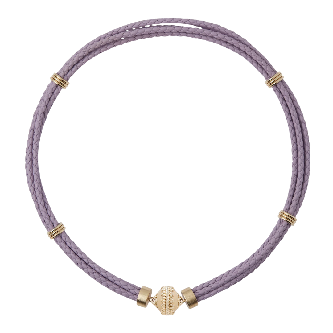 Aspen Braided Lilac Leather