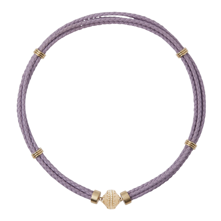 Aspen Braided Lilac Leather