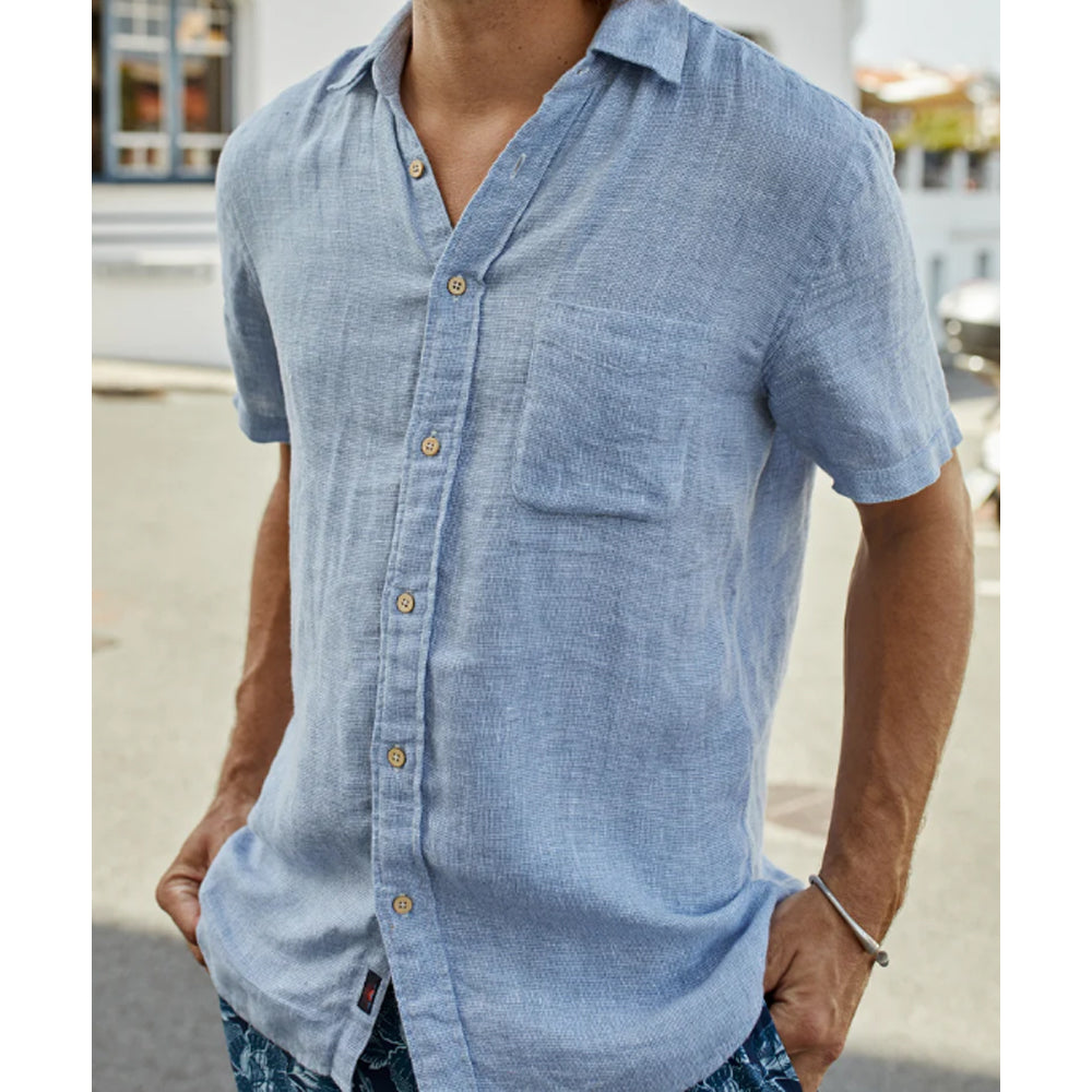 Short-Sleeve Palma Linen Shirt