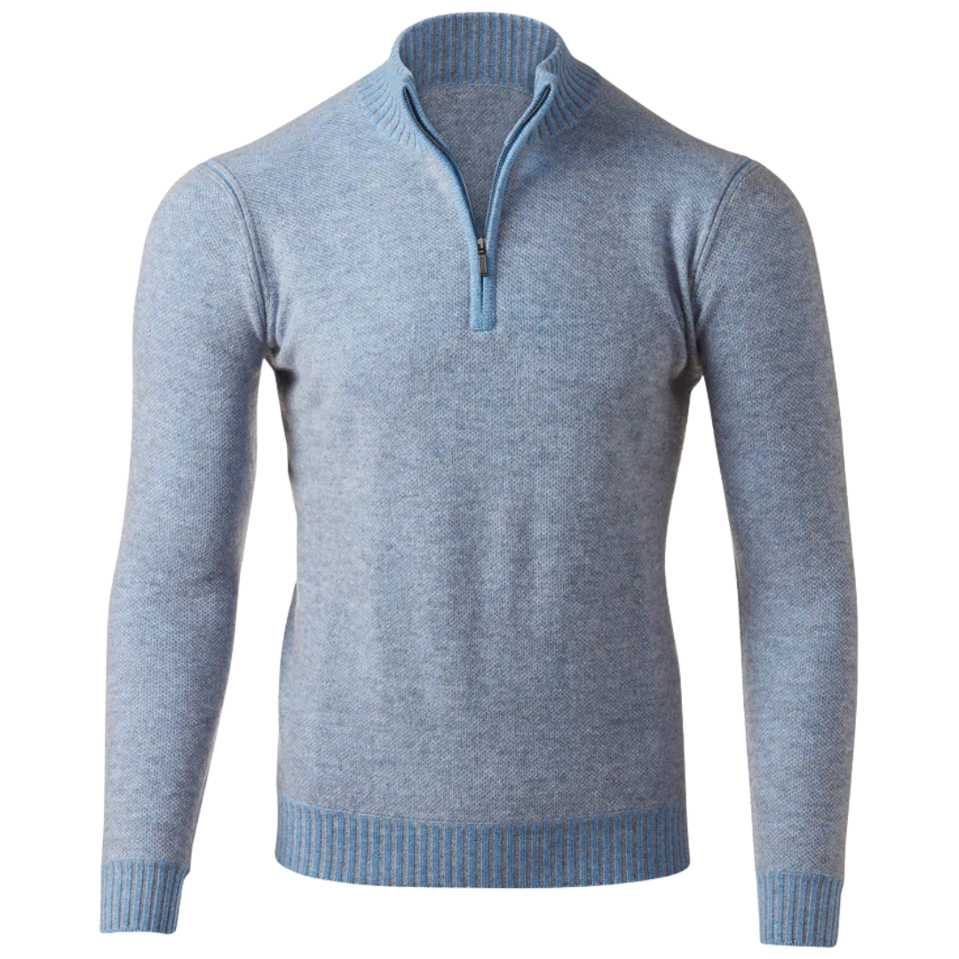 Kinross Plaited Pique Qtr Zip