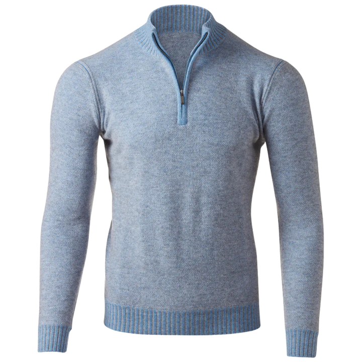 Kinross Plaited Pique Qtr Zip