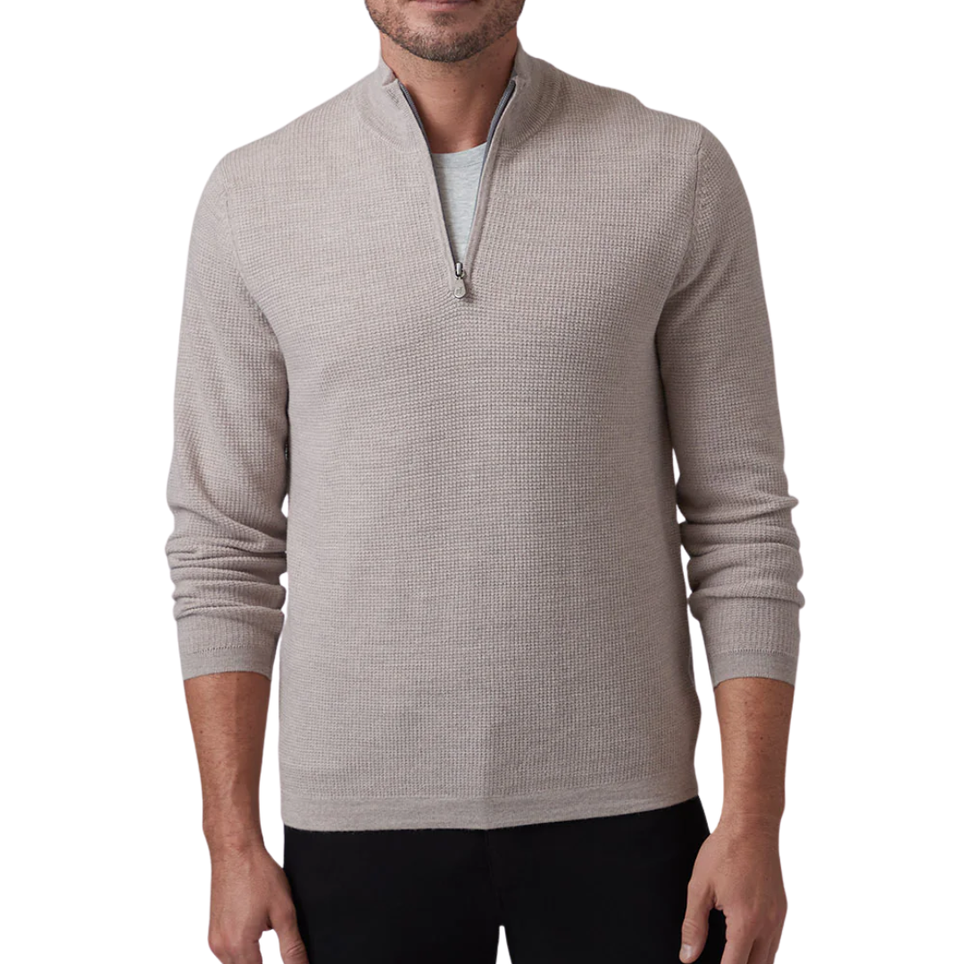 Merino Zip Mockneck