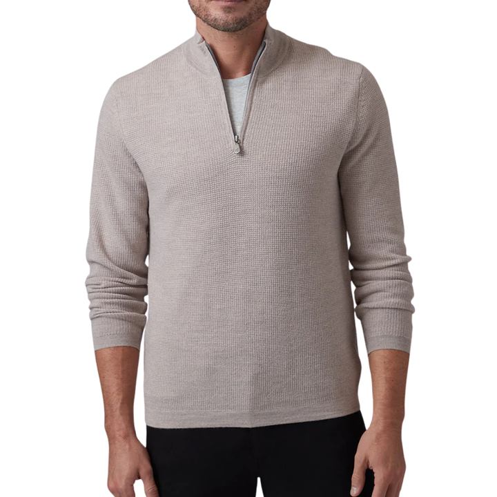 Merino Zip Mockneck