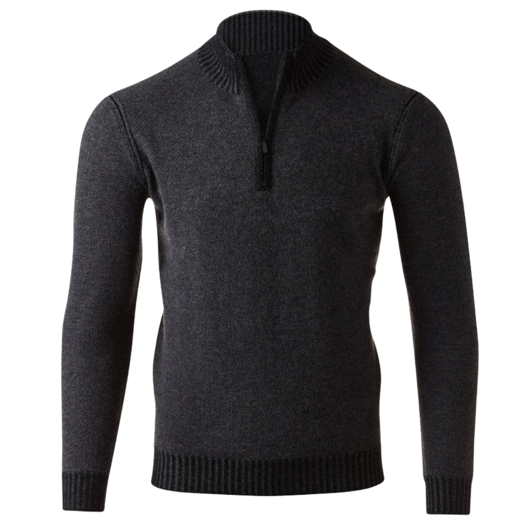 Kinross Plaited Pique Qtr Zip