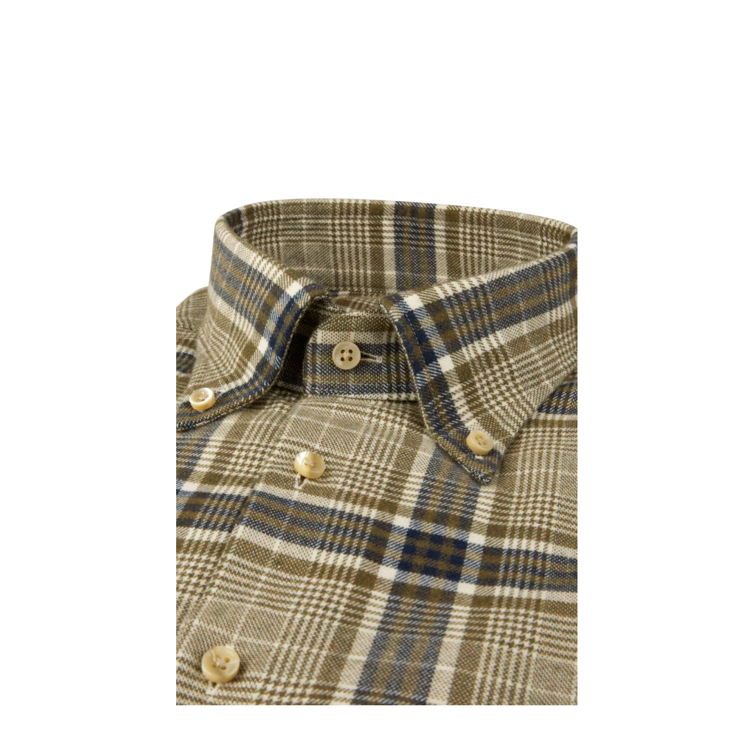 Green Checked Flannel Shirt