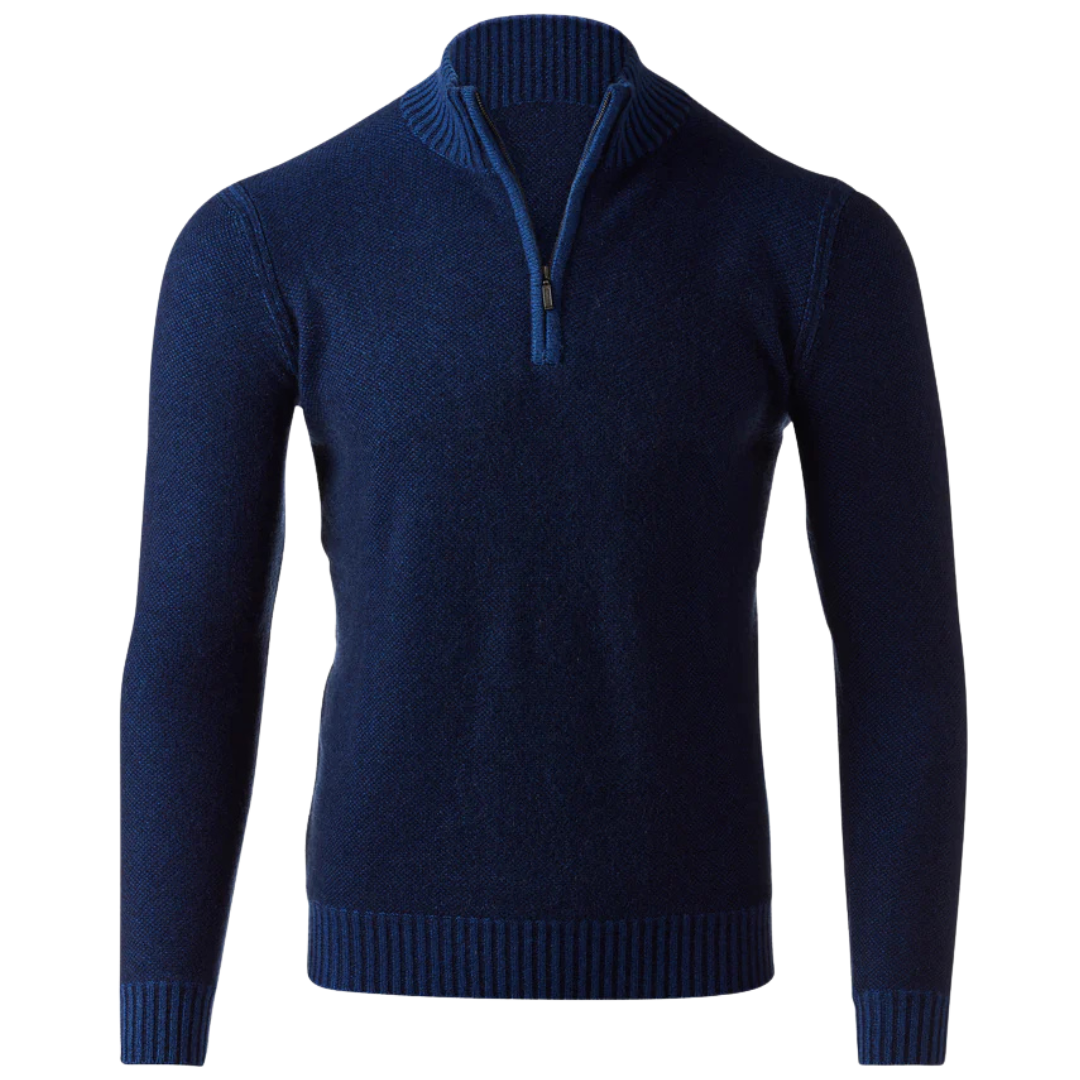 Kinross Plaited Pique Qtr Zip