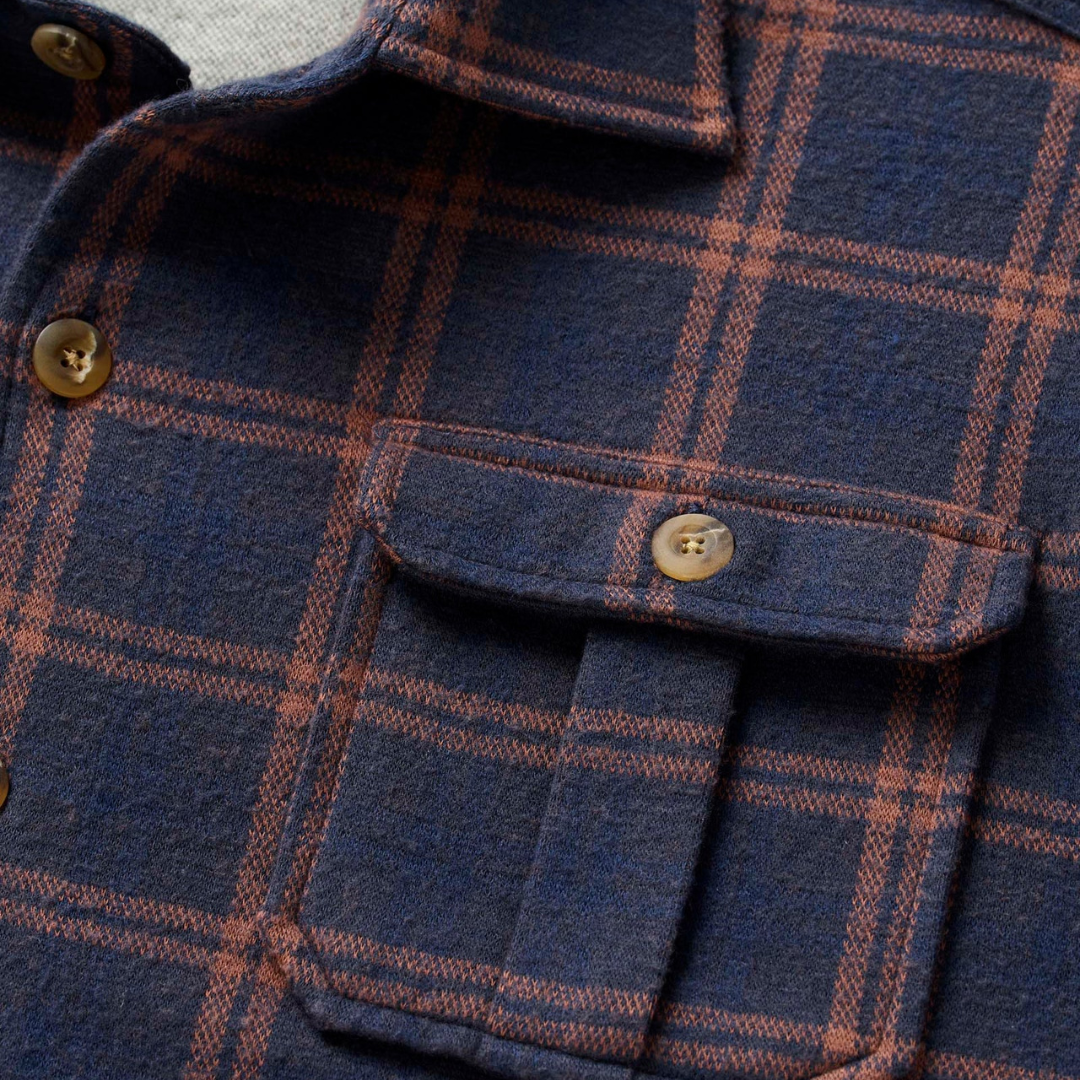 Stretch Knit Flannel Lodge Shirt