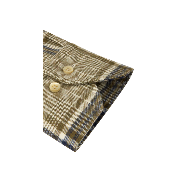 Green Checked Flannel Shirt