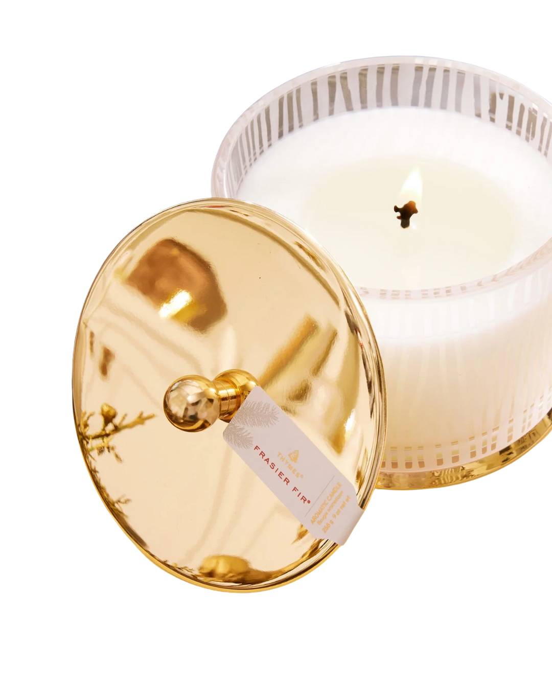 Thymes Frosted Wd Grain Candle