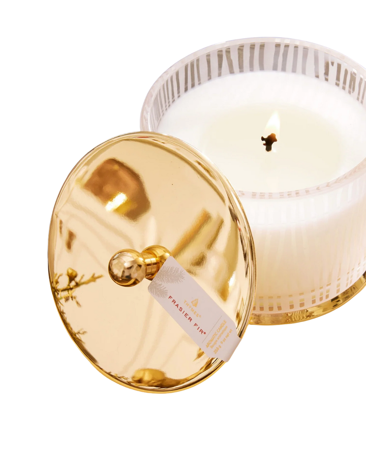 Thymes Frosted Wd Grain Candle