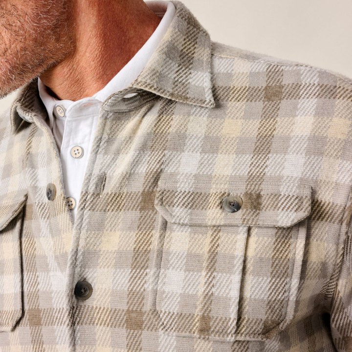 Stretch Knit Flannel Lodge Shirt