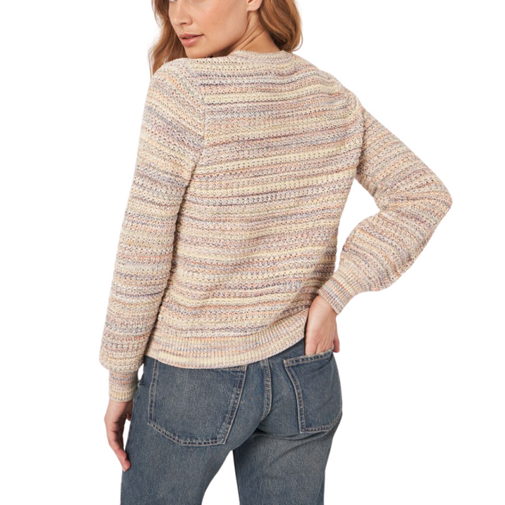 Multicolor Italian Cotton Textured Cardigan