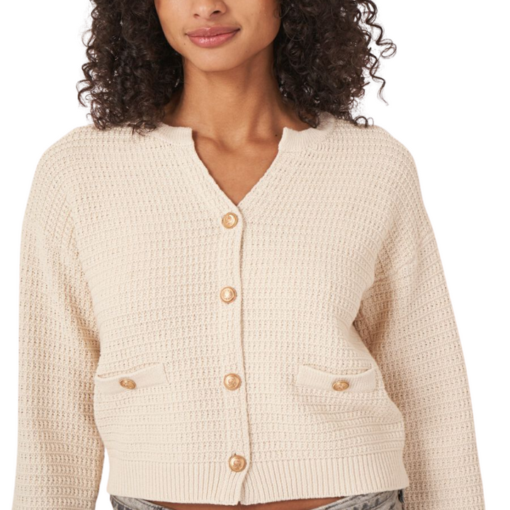 Pure Cotton Textured Cardigan