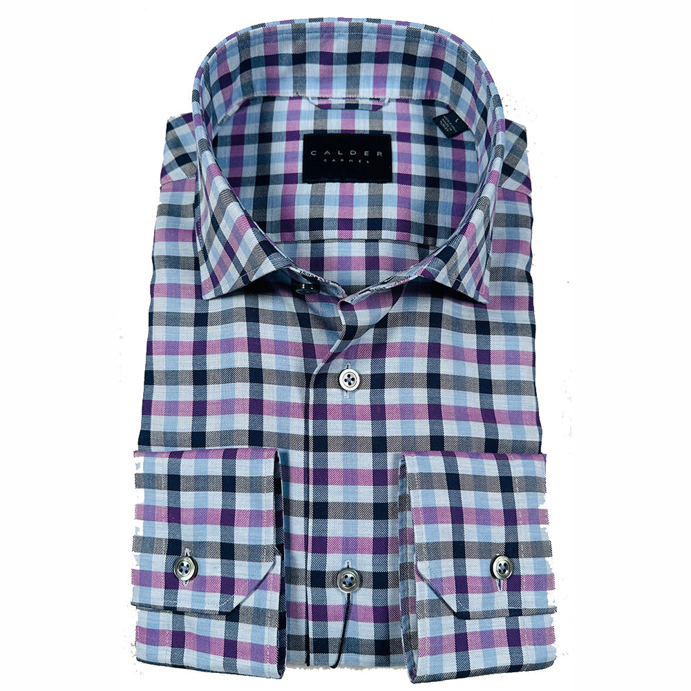 Melange Twill Exploded Gingham - Lavender