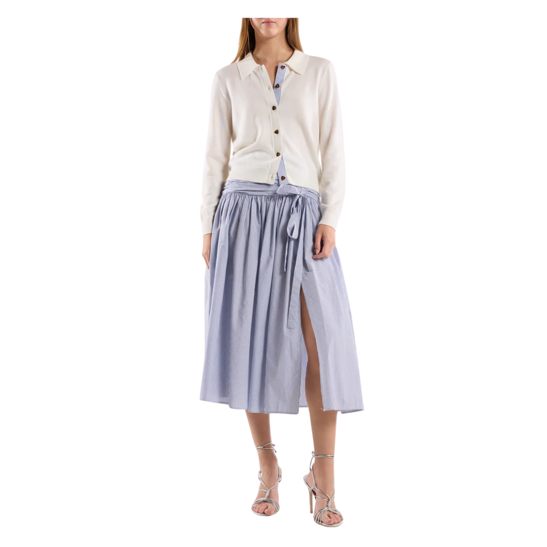 Maeve Skirt Blue Stripe