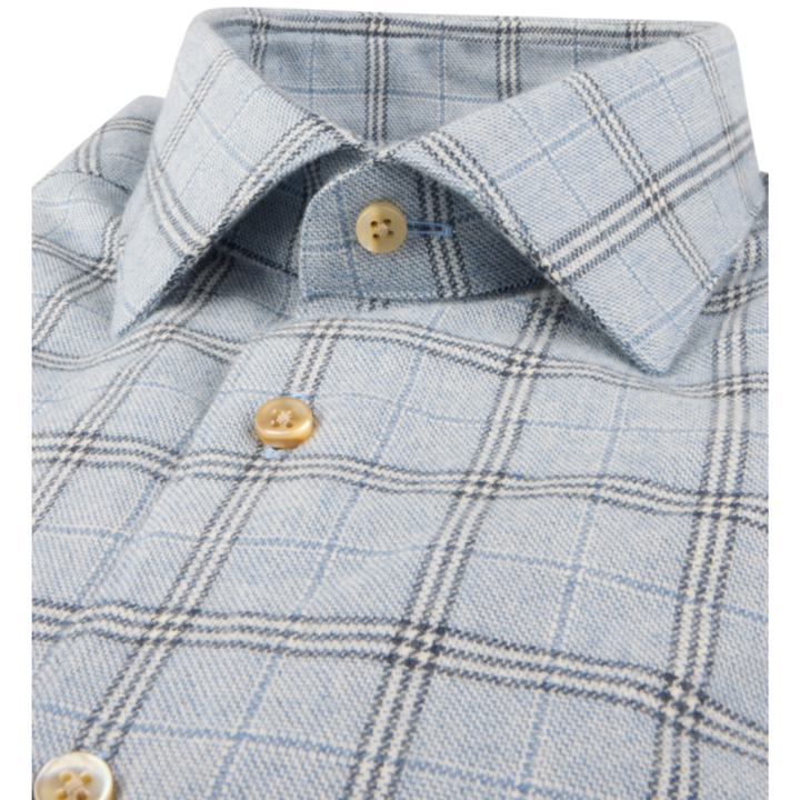 Blue Checked Flannel Shirt