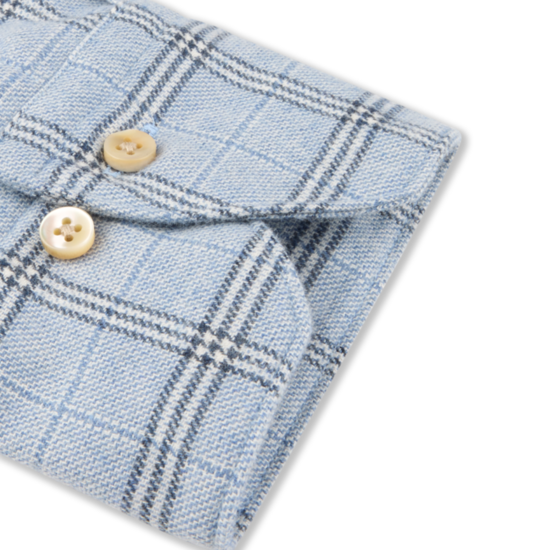 Blue Checked Flannel Shirt