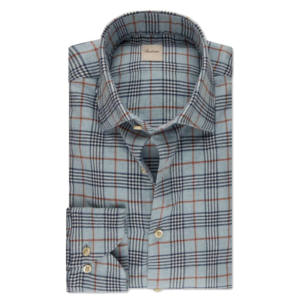 Blue Checked Flannel Shirt