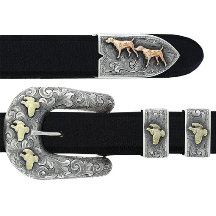 Pecos 2073 Quail & Pointer Buckle Set